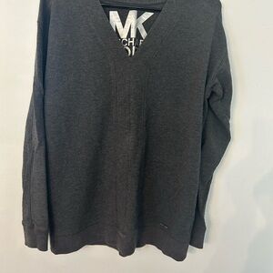 Michael Kors womensCharcoal V-Neck Sweater